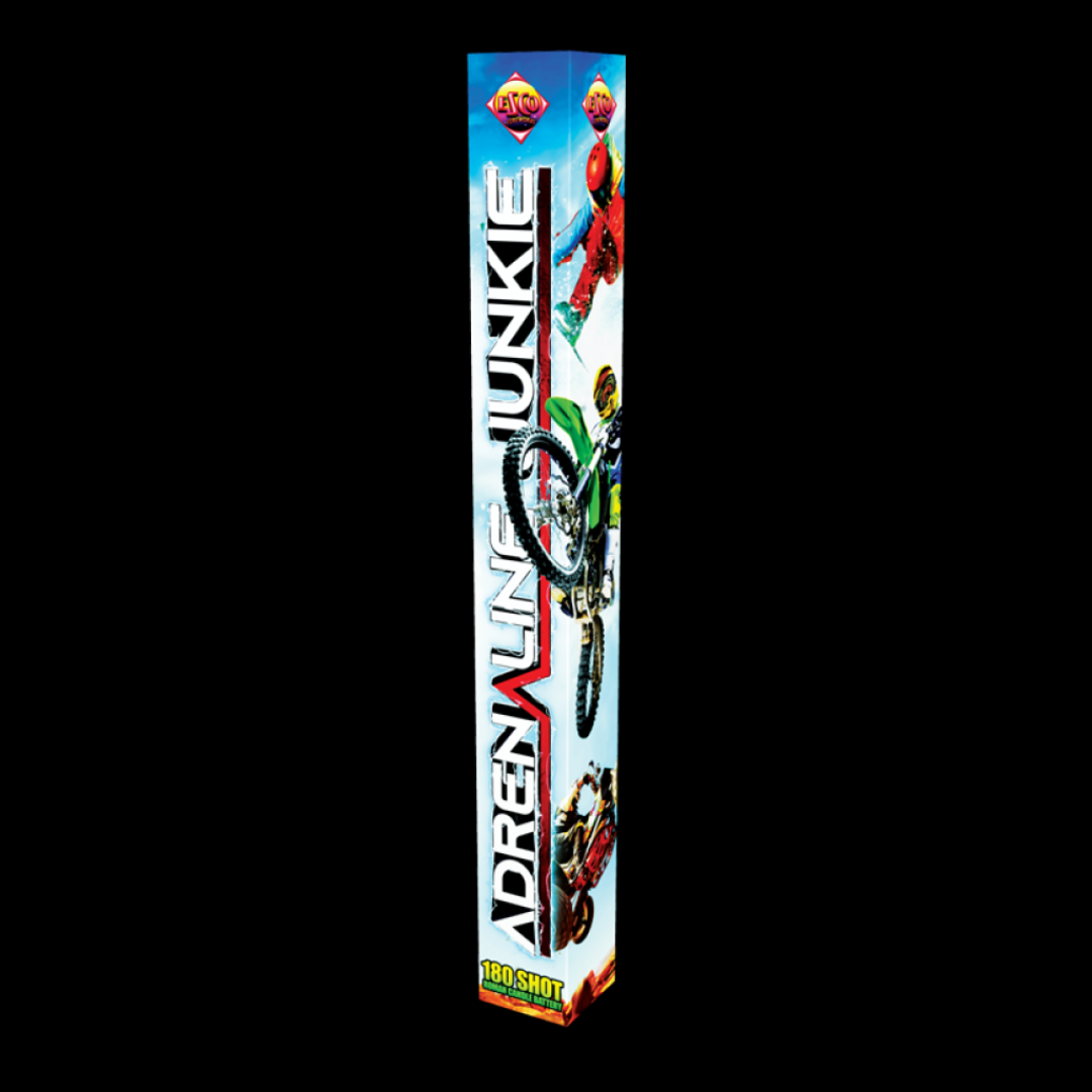 adrenaline junkie firework - 180 shot roman candle