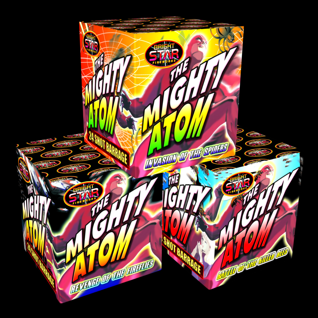 Mighty Atom 24 Shot Cake by Bright Star Fireworks - MK Fireworks King