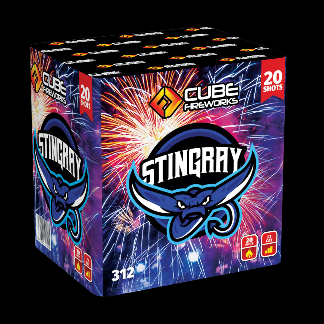 Sting Ray 20 Shot Cake by Cube Fireworks - Buy 1 Get 1 Free