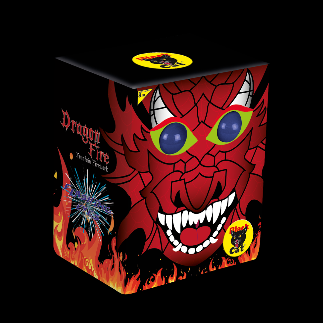 Dragon Fire 60 Second Fountain by Black Cat Fireworks - Buy 1 Get 1 Free - MK Fireworks King