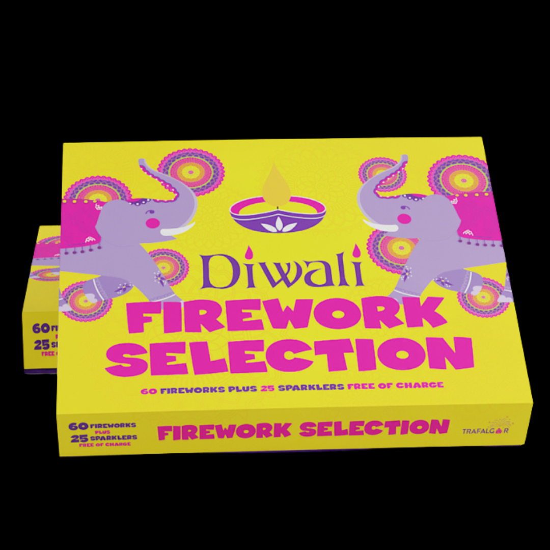 Diwali 85 Piece Selection Box by Trafalgar Fireworks
