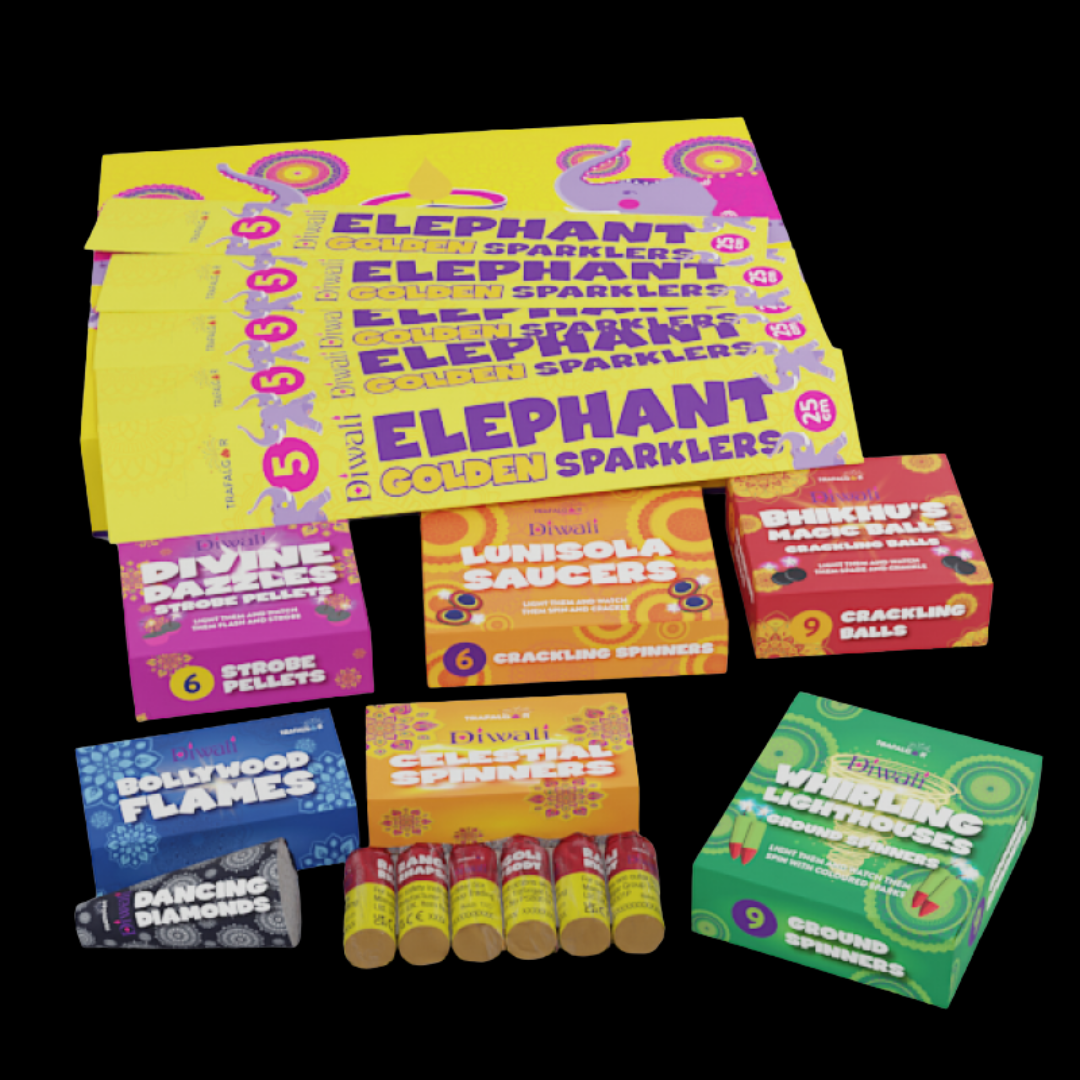 Diwali 85 Piece Selection Box by Trafalgar Fireworks
