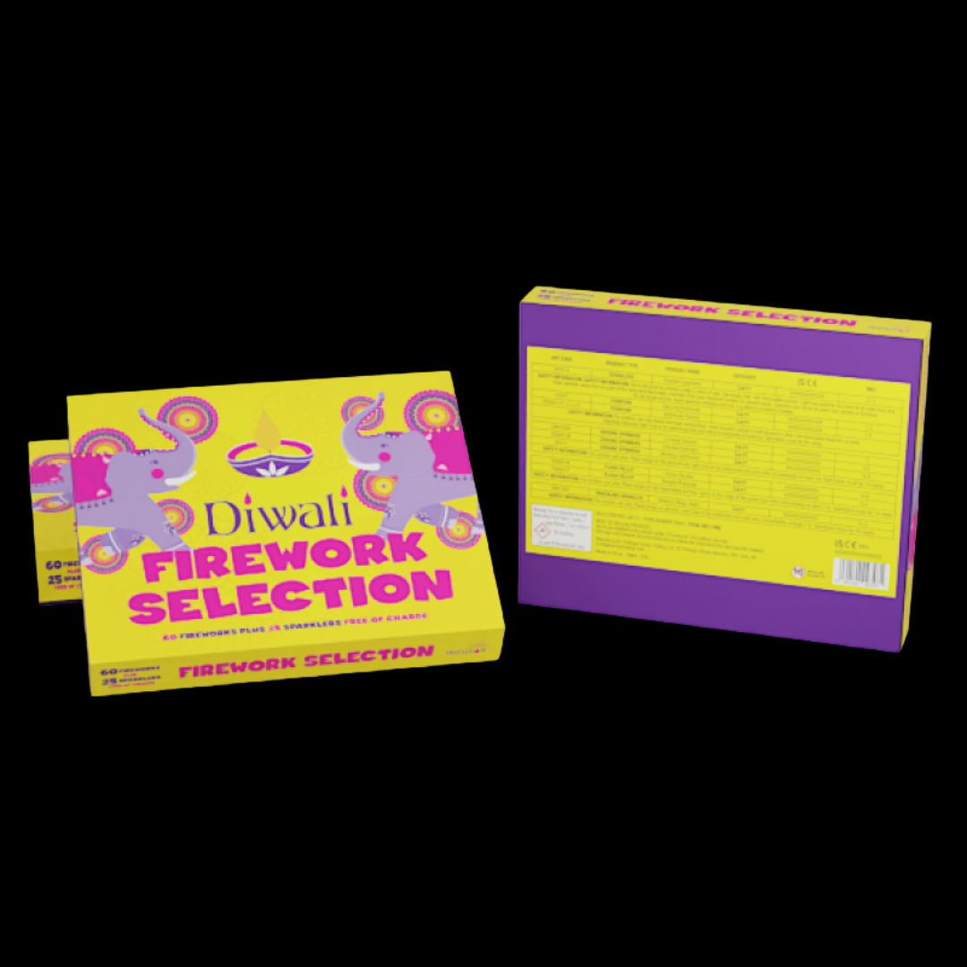 Diwali 85 Piece Selection Box by Trafalgar Fireworks