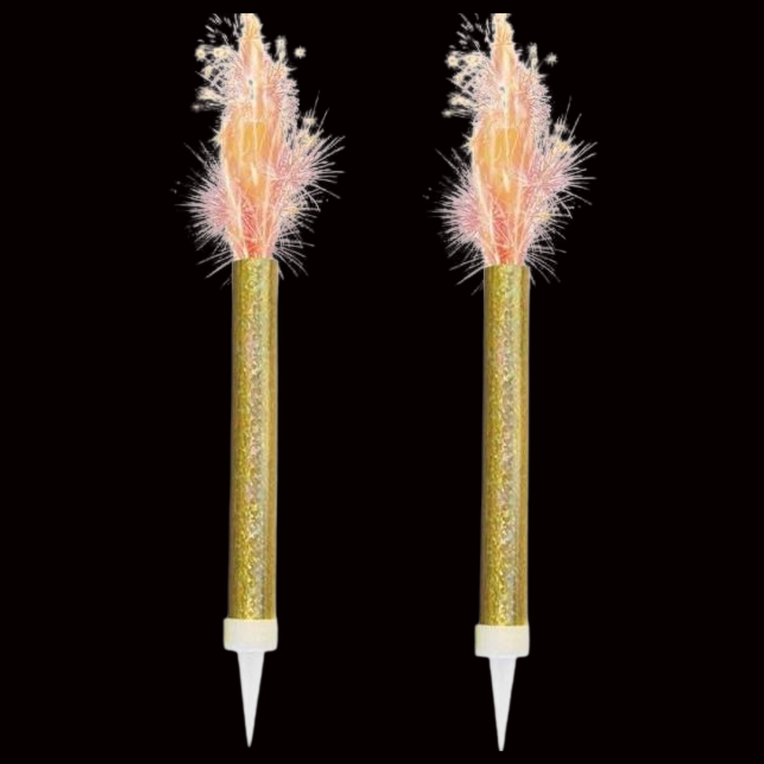 72 packets - Gold 15cm Ice Fountain Sparklers (2 Pack) by Unique Party - MK Fireworks King