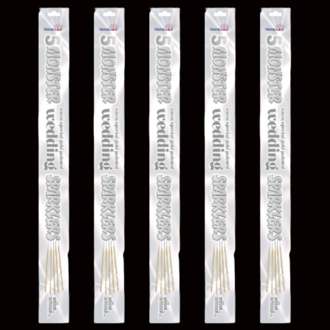18" Premium Gold Sparklers (5 Pack) by Trafalgar - MK Fireworks King