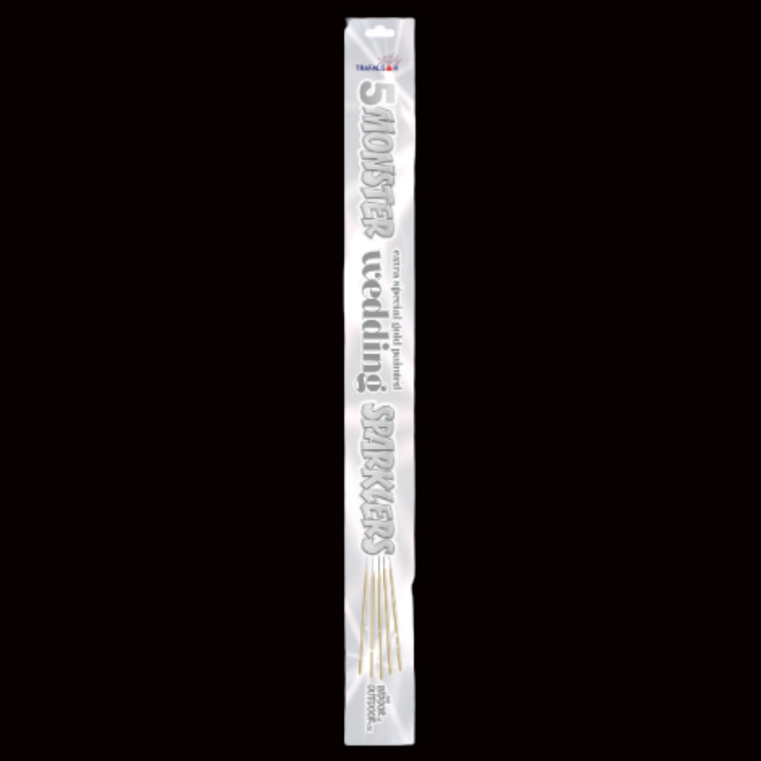 18" Premium Gold Sparklers (5 Pack) by Trafalgar - MK Fireworks King