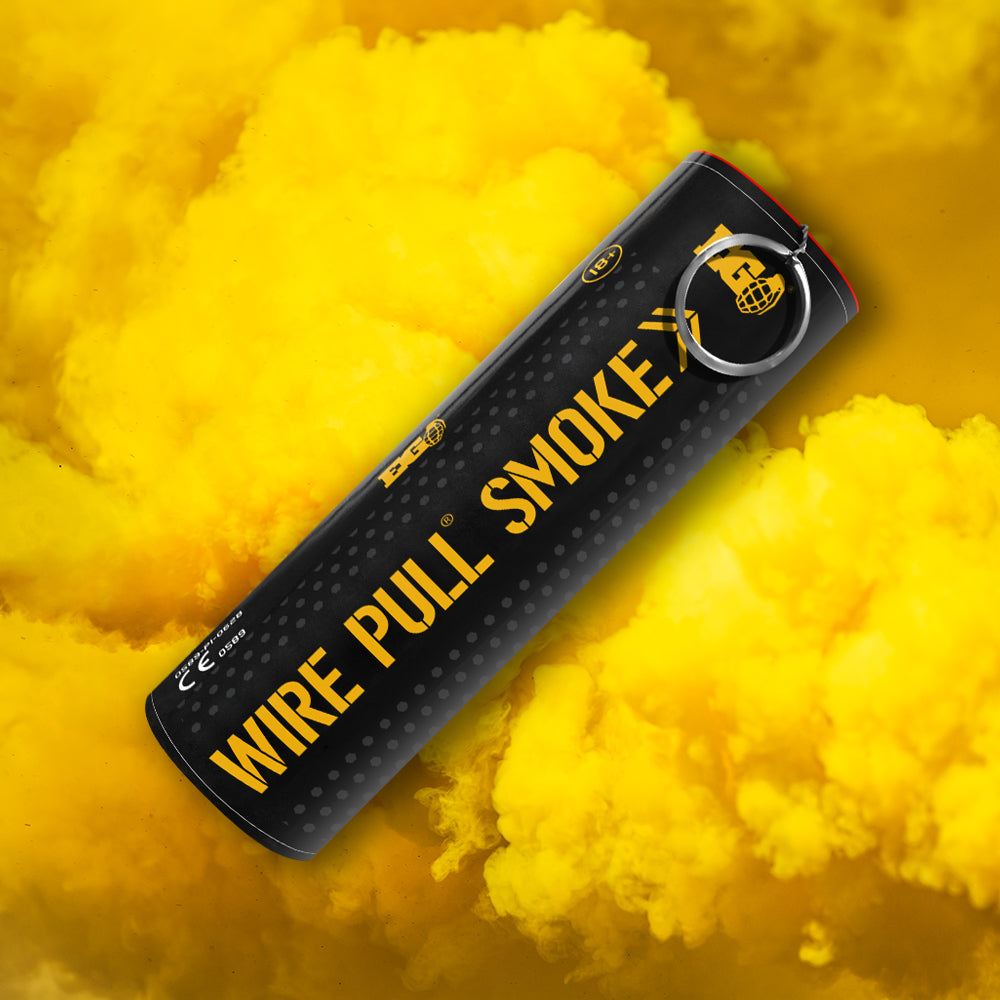 Yellow 90 Second WP40 Smoke Grenade by Enola Gaye - MK Fireworks King