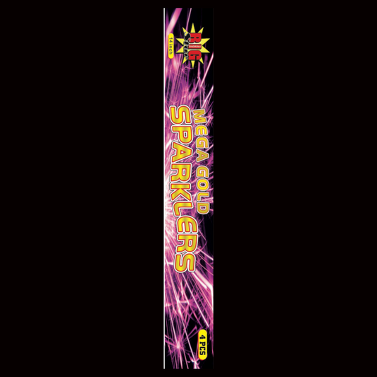 14" Monster Mega Gold Sparklers (4 Pack) by Big Star Firework - Multibuy 6 for £10 - MK Fireworks King
