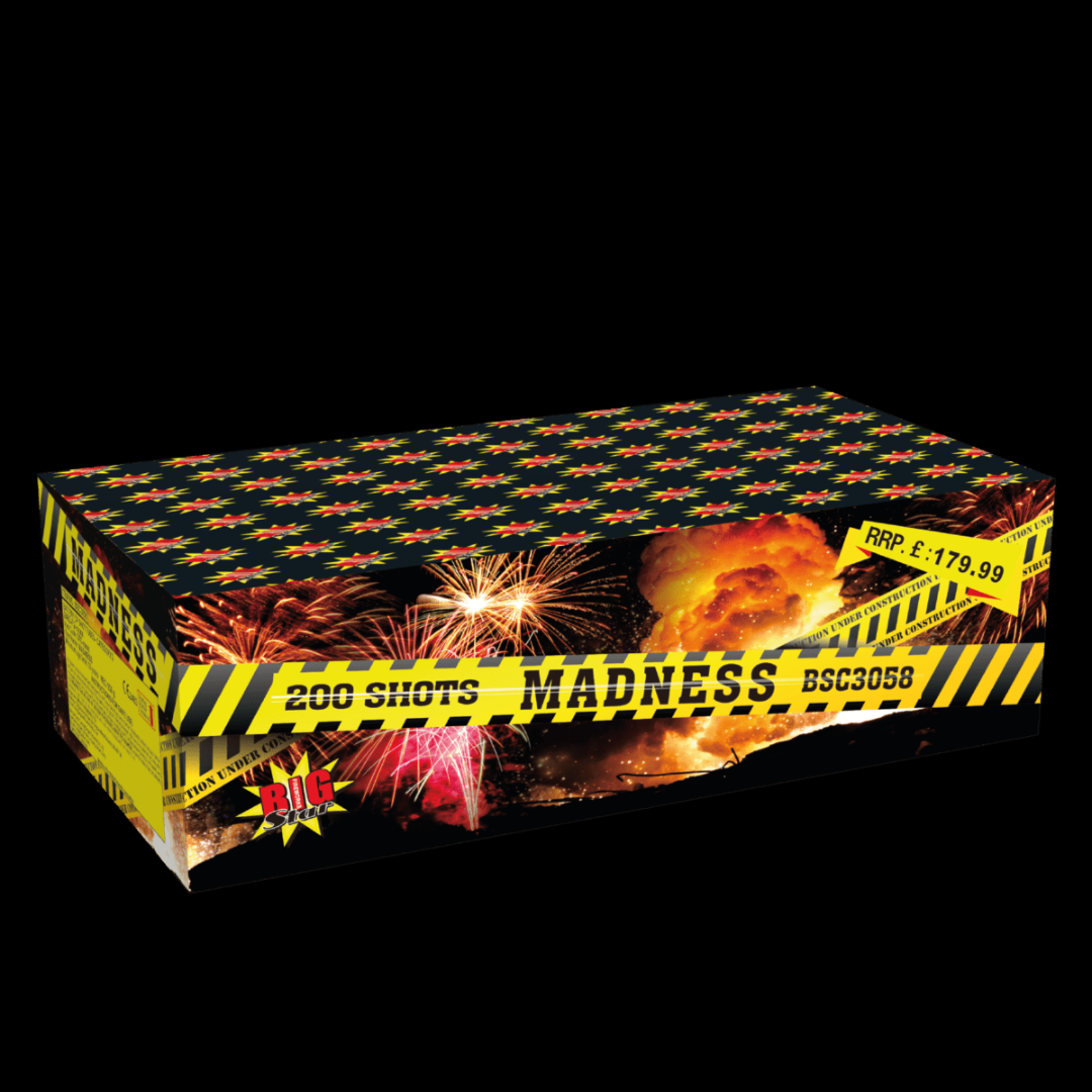 Madness 200 Shot Cake by Big Star Fireworks - MK Fireworks King