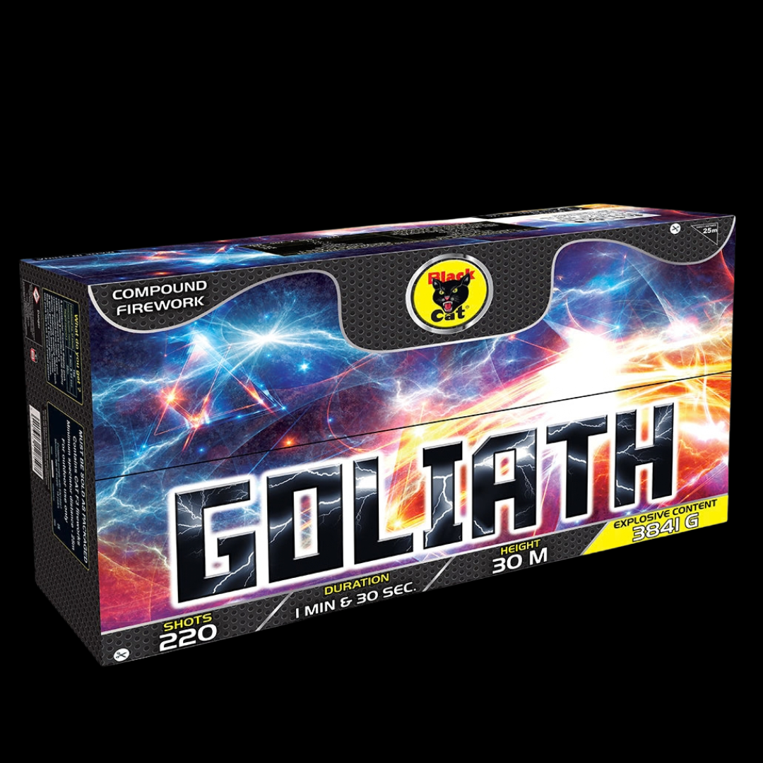 Goliath 220 Shot Cake by Black Cat Fireworks