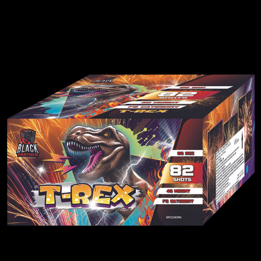 T-Rex 82 Shot Cake by Bright Star Fireworks (Loud) - MK Fireworks King