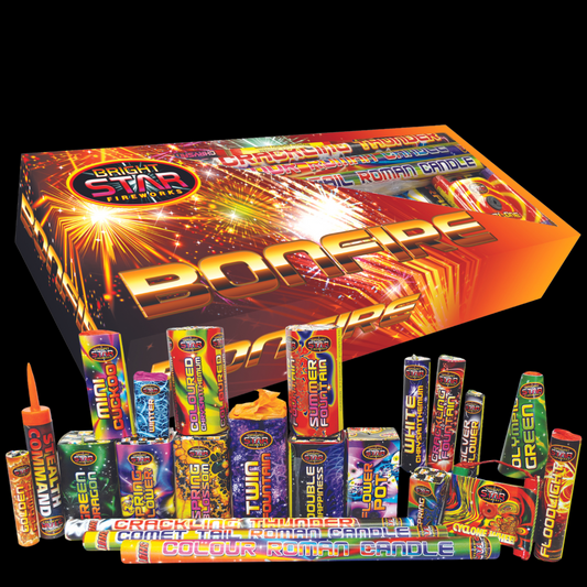 Bonfire 22 Piece Selection Box by Bright Star Fireworks - MK Fireworks King