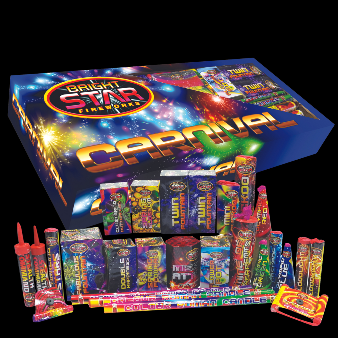 Carnival 32 Piece Selection Box by Bright Star Fireworks - MK Fireworks King