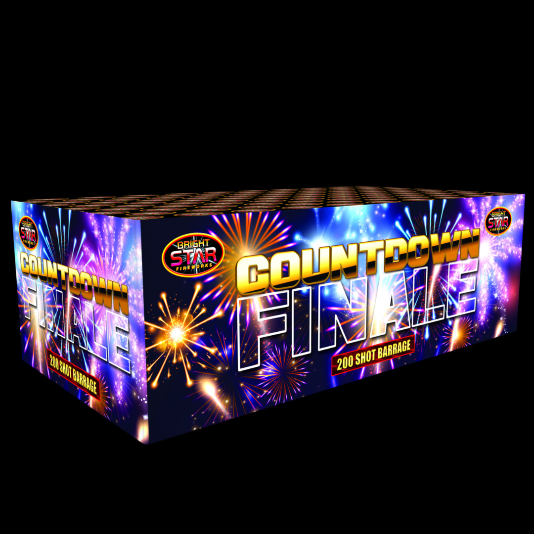 Countdown Finale 200 Shot Cake by Bright Star Fireworks (Loud) - MK Fireworks King