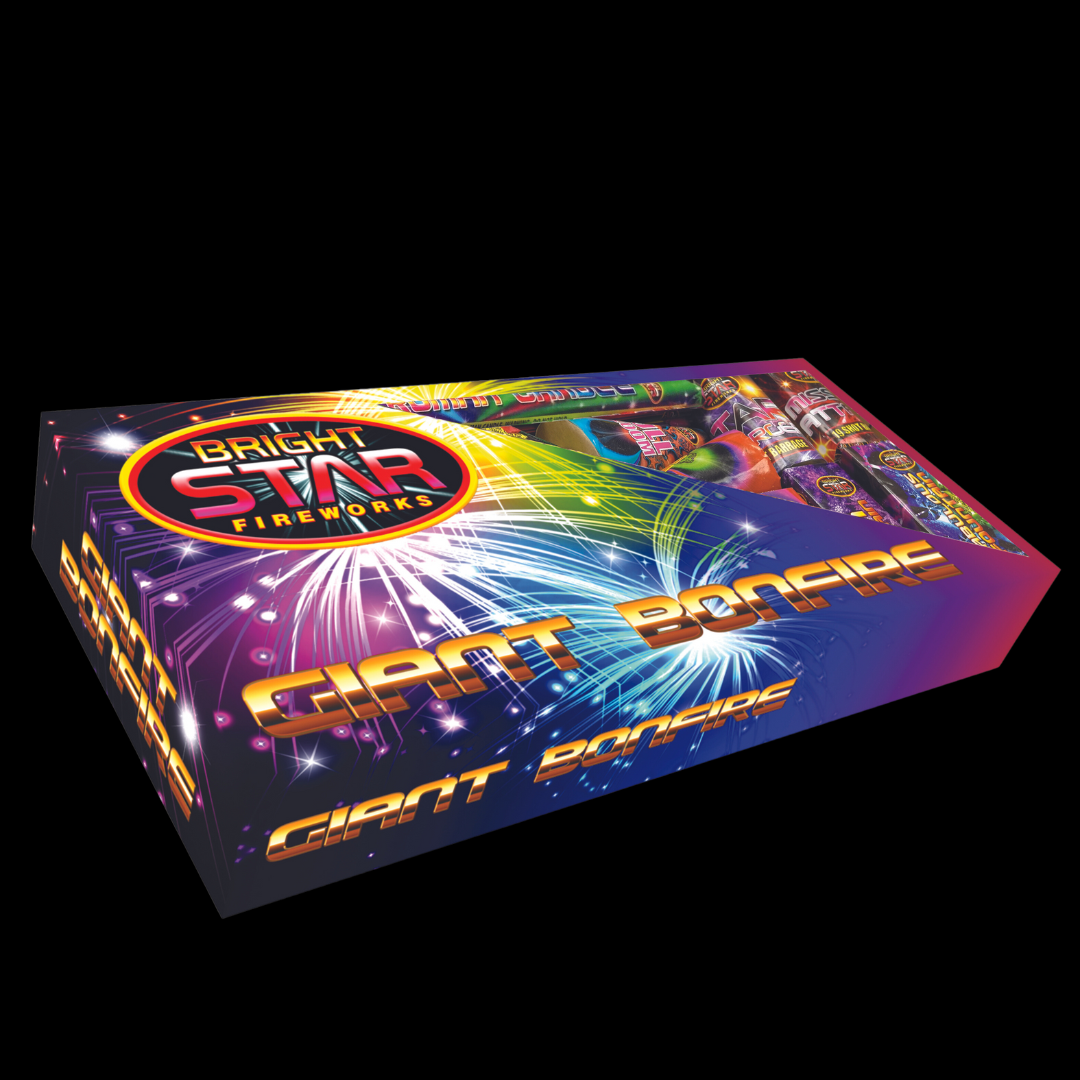 Giant Bonfire 26 Piece Selection Box by Bright Star Fireworks - MK Fireworks King