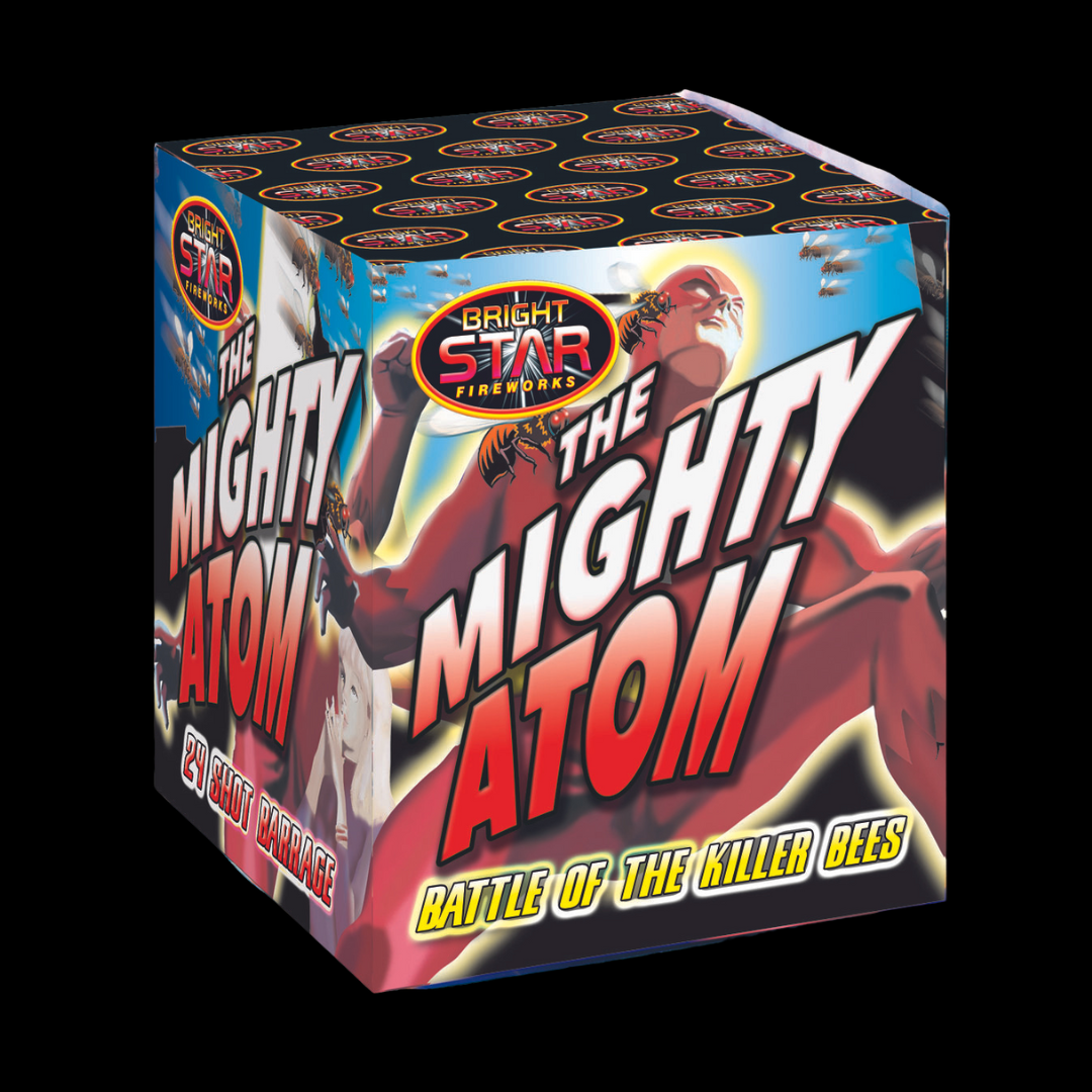 Mighty Atom 24 Shot Cake by Bright Star Fireworks - MK Fireworks King