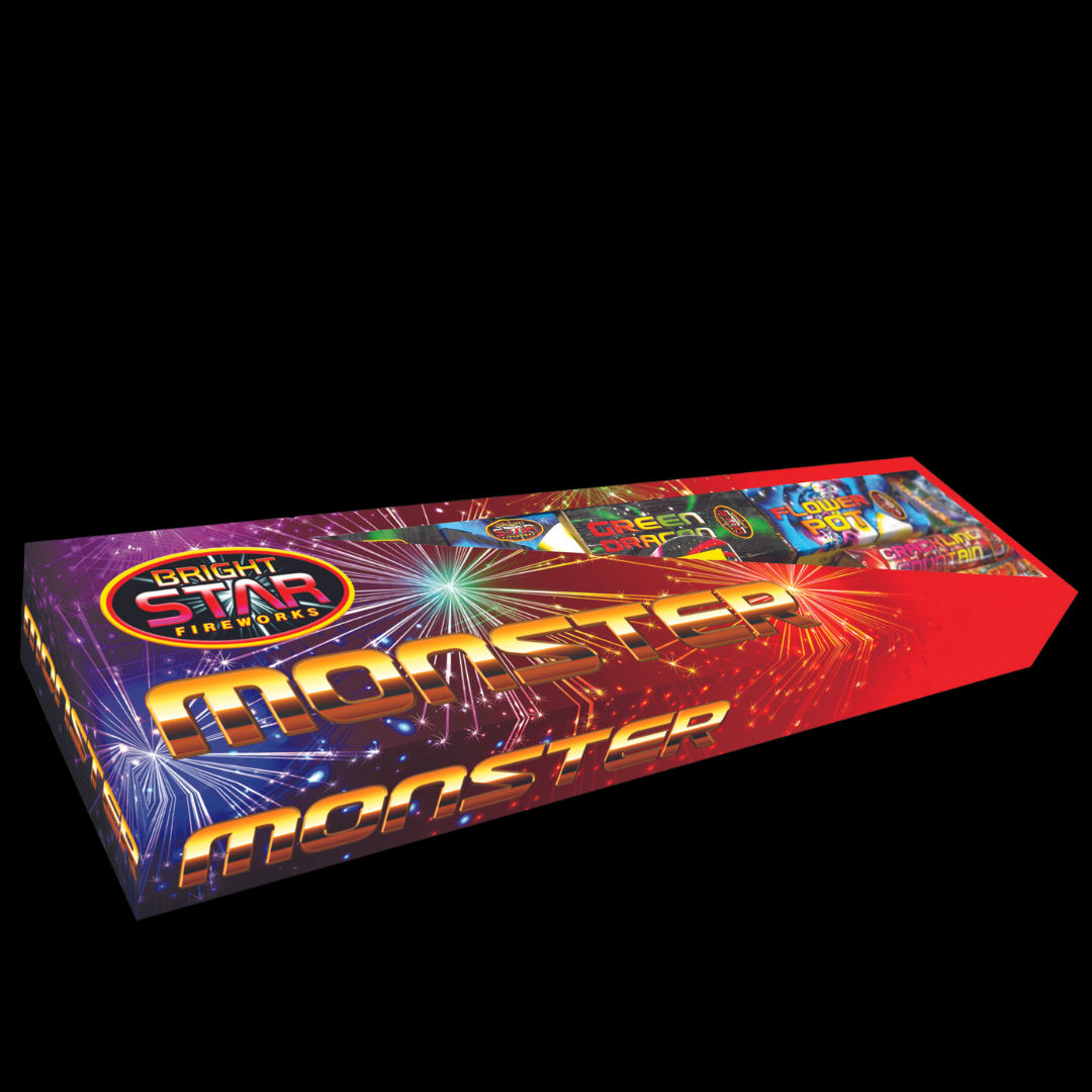 Monster 13 Piece Selection Box by Bright Star Fireworks - MK Fireworks King