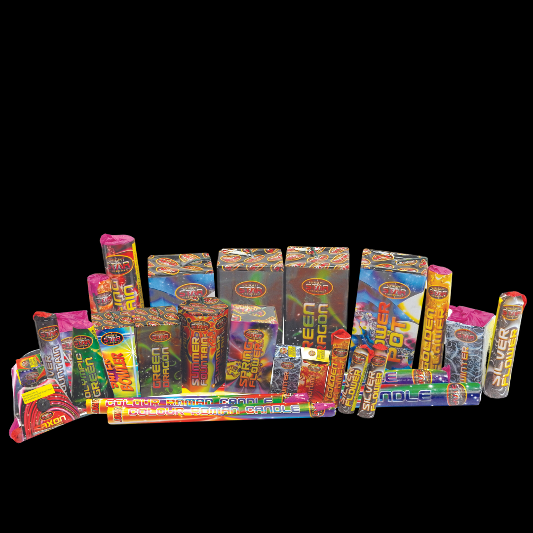 Monster 13 Piece Selection Box by Bright Star Fireworks - MK Fireworks King