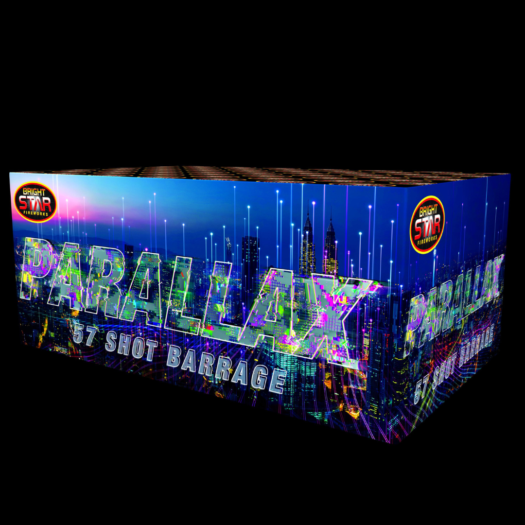 Parallax 57 Shot Cake by Bright Star Fireworks - MK Fireworks King