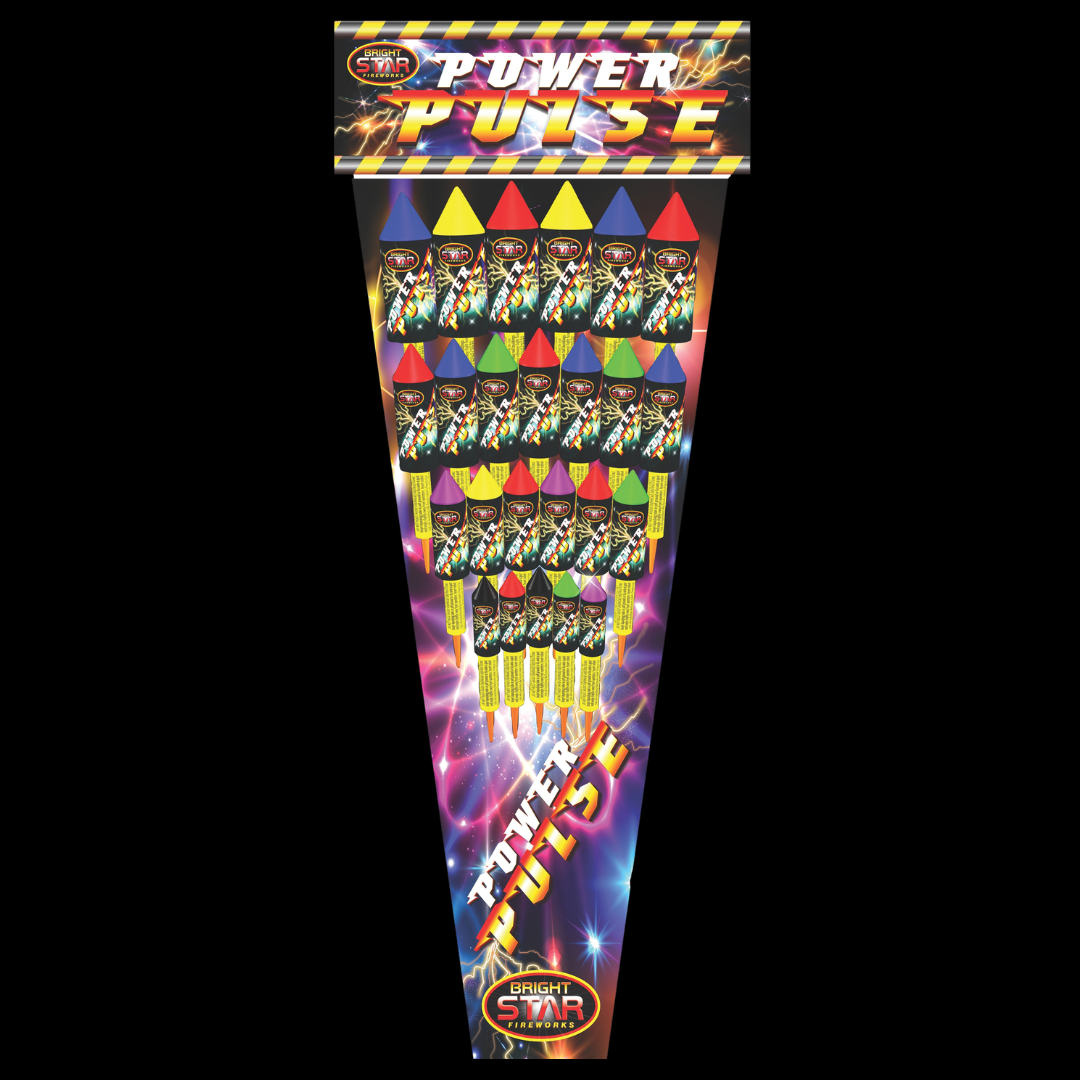 Powerpulse Rockets (24 Rockets) by Bright Star Fireworks
