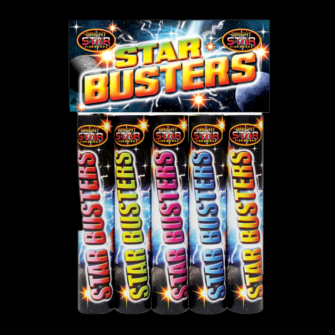 Starbusters Roman Candles (5 pack) by Bright Star Fireworks