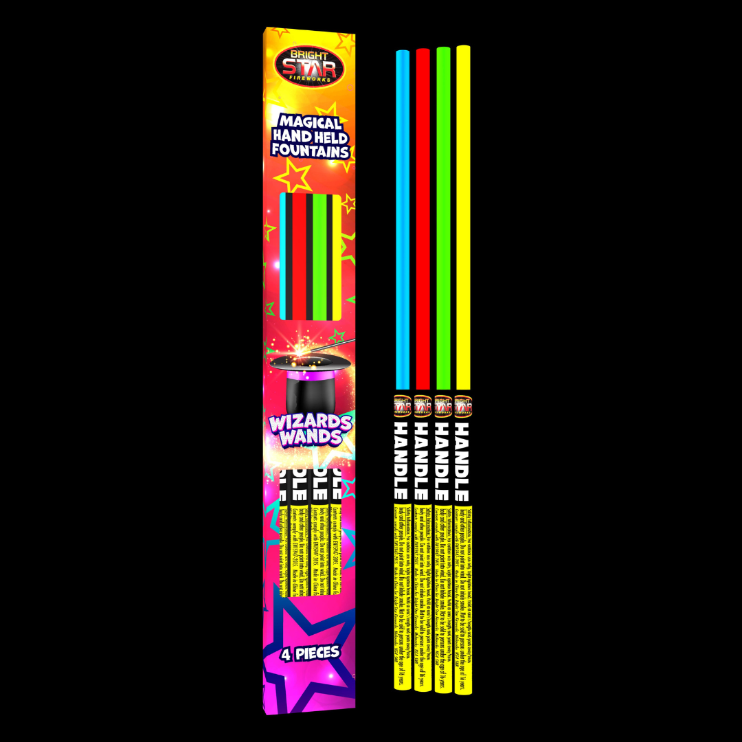 Wizard Wands Handheld  (4 pack) by Bright Star Fireworks - MK Fireworks King