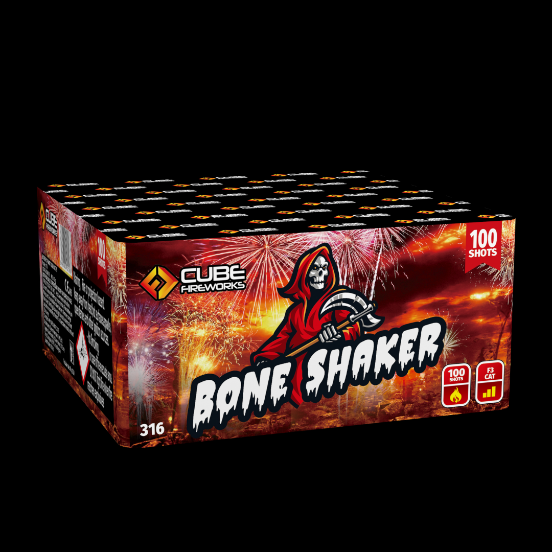 Bone Shaker 100 Shot Cake by Cube Fireworks - MK Fireworks King
