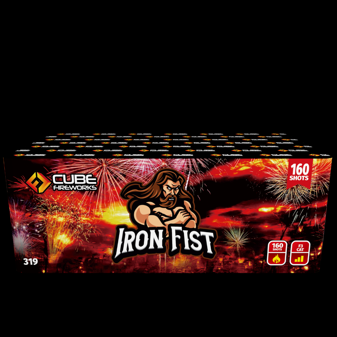Iron Fist 160 Shot Cake by Cube Fireworks (Loud) - MK Fireworks King