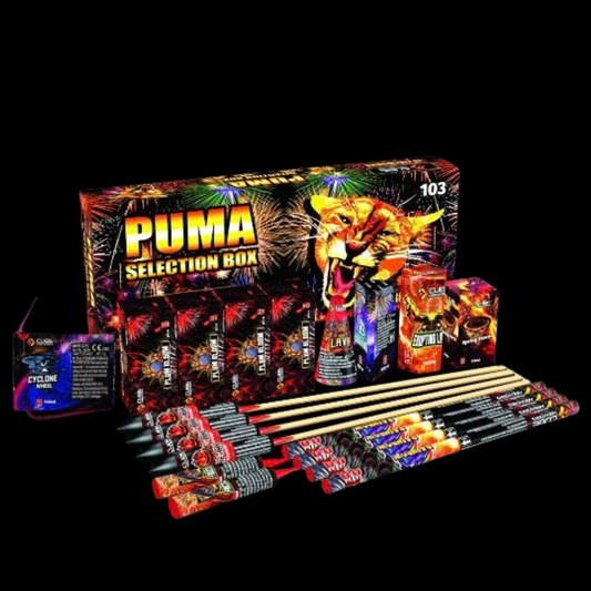 Puma 19 Piece Selection Box by Cube Fireworks