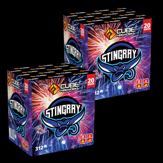 Sting Ray 20 Shot Cake by Cube Fireworks - Buy 1 Get 1 Free