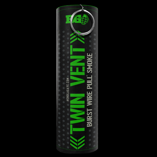 Green 30 Second Twin Vent Smoke Grenade by Enola Gaye - MK Fireworks King