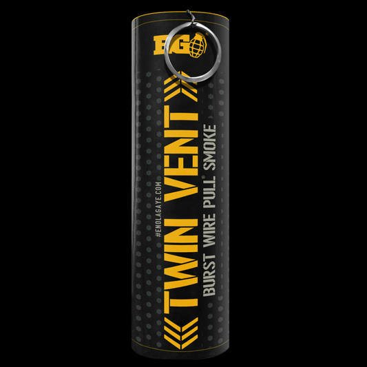 Yellow 30 Second Twin Vent Smoke Grenade by Enola Gaye - MK Fireworks King