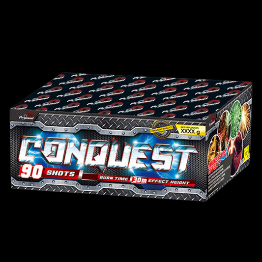 Conquest 90 Shot Cake by Primed Pyrotechnics (Loud)