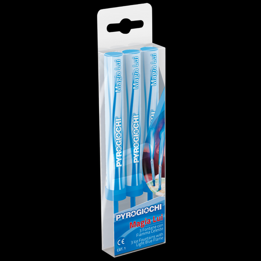 15cm Ice Fountain Sparklers Baby Blue (3 Pack) by Pyrogiochi - MK Fireworks King