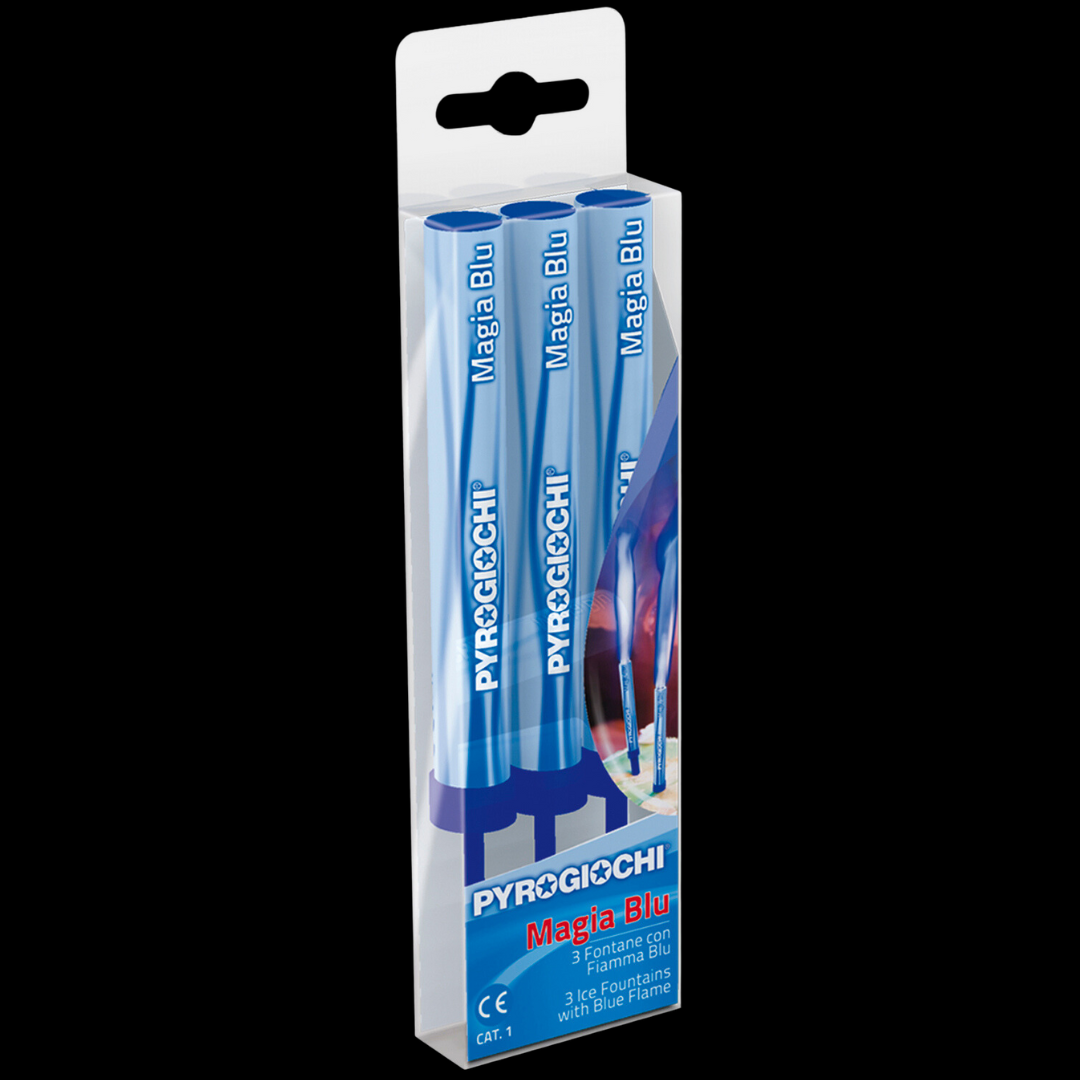 15cm Ice Fountain Sparklers Blue (3 Pack) by Pyrogiochi - MK Fireworks King