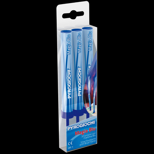 15cm Ice Fountain Sparklers Blue (3 Pack) by Pyrogiochi - MK Fireworks King