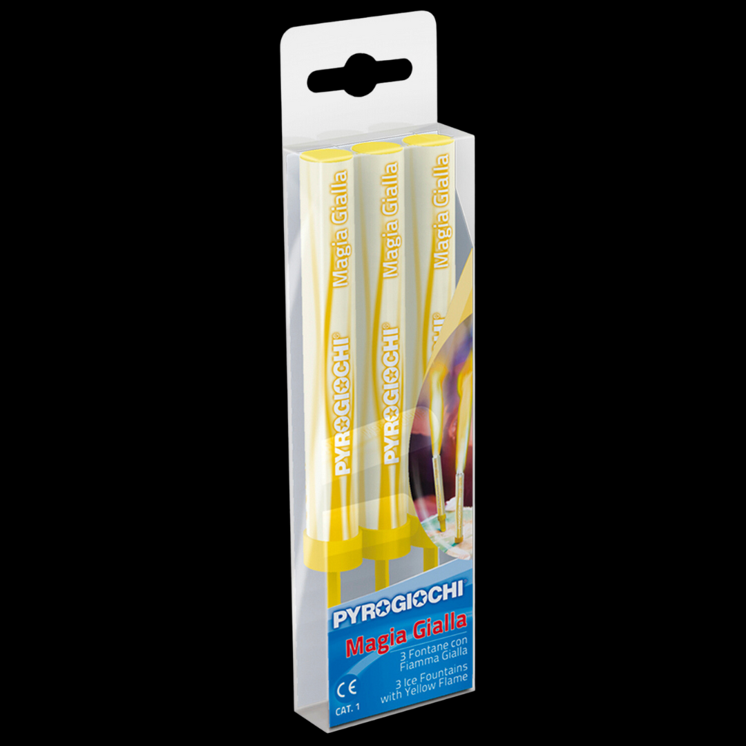 15cm Ice Fountain Sparklers Yellow (3 Pack) by Pyrogiochi - MK Fireworks King