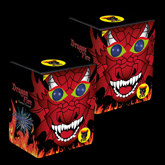 Dragon Fire 60 Second Fountain by Black Cat Fireworks - Buy 1 Get 1 Free - MK Fireworks King