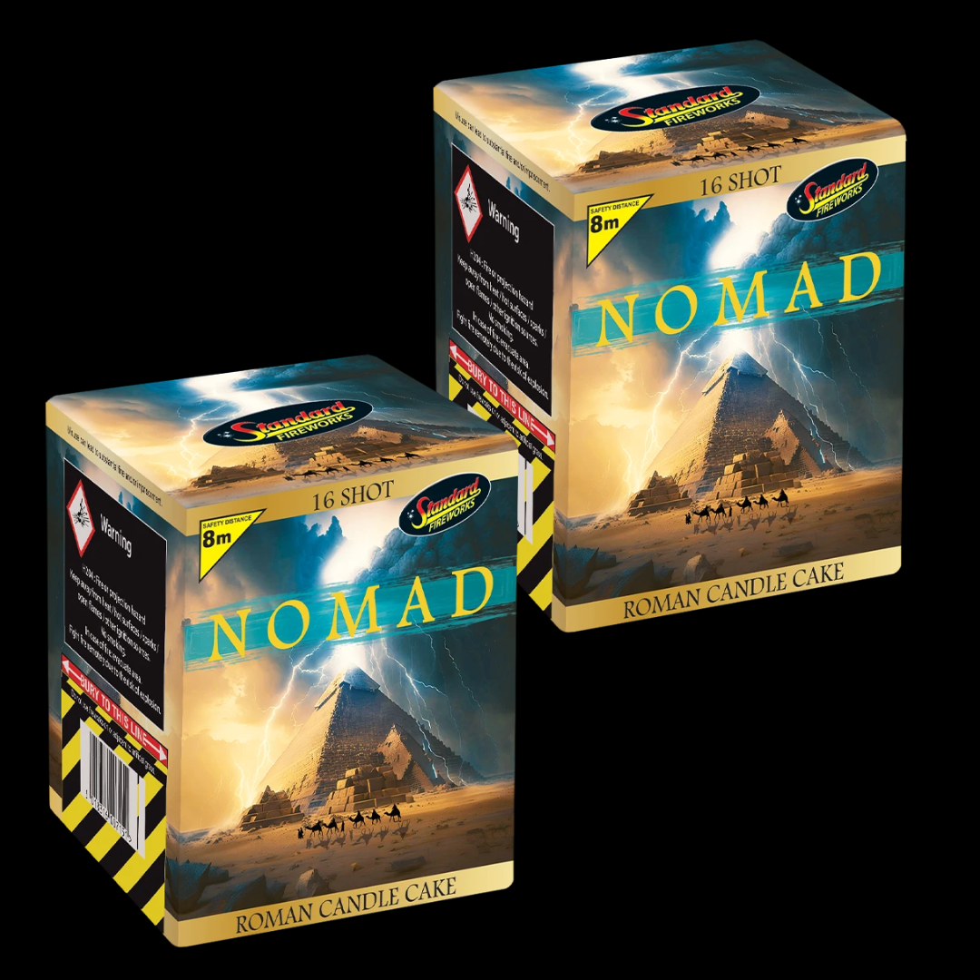 Nomad 16 Shot Cake by Standard Fireworks - Buy 1 Get 1 Free