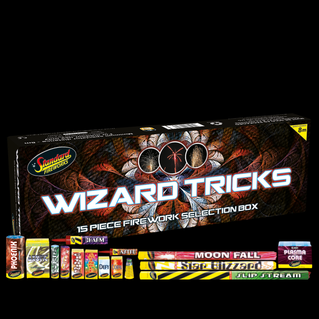 Wizard Tricks 15 Piece Selection Box by Standard Fireworks - MK Fireworks King