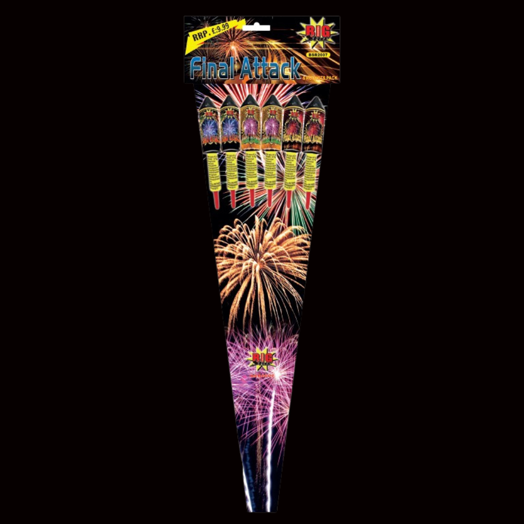 Final Attack Rockets (6 Pack) by Big Star Fireworks - MK Fireworks King