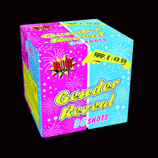Gender Reveal Blue/Boy 36 Shot Cake by Big Star Fireworks - MK Fireworks King