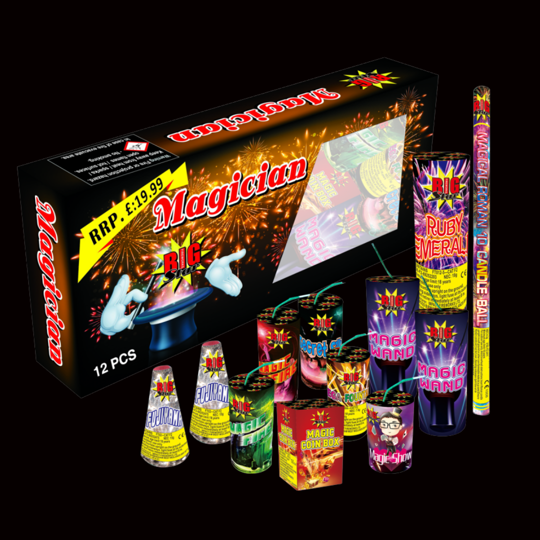Magician 12 Piece Selection Box by Big Star Fireworks – MK Fireworks King