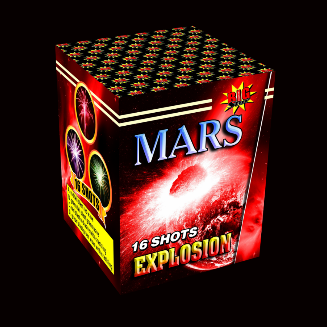 Mars 16 Shot Cake by Big Star Fireworks - MK Fireworks King