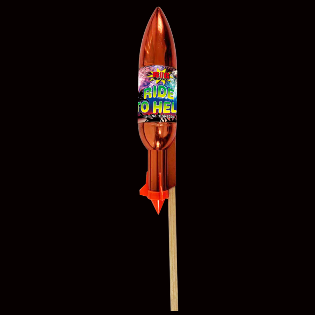 Firework Rockets With Shells Ride 2 Hell Red Shell Rocket by Big Star Fireworks (Loud) – MK ...