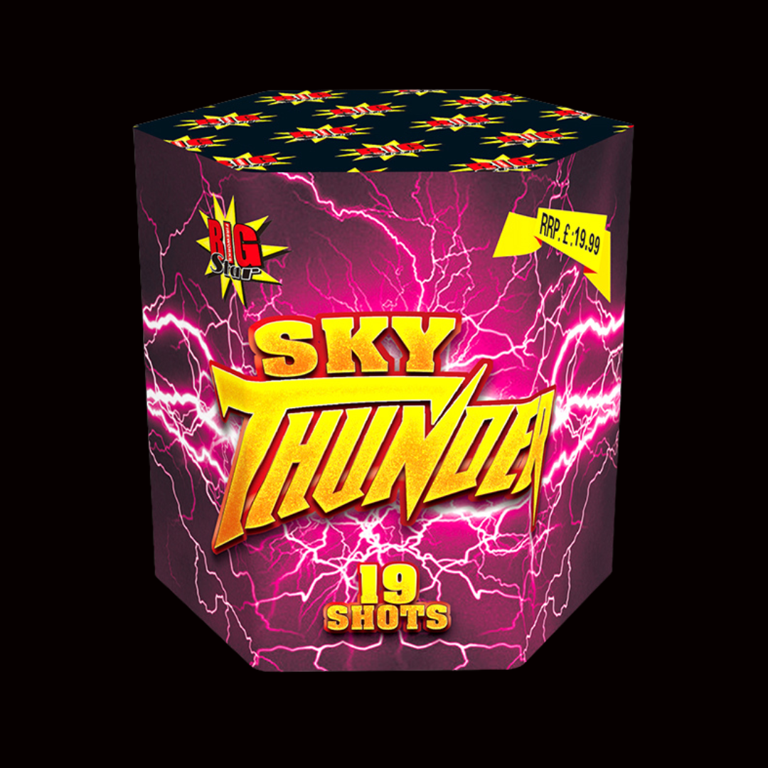 Sky Thunder 19 Shot Cake by Big Star Fireworks - MK Fireworks King