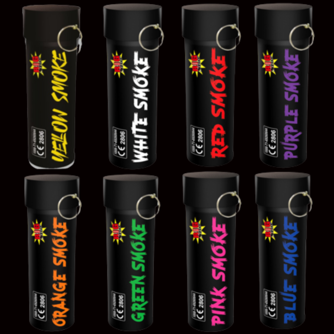 Mixed Pack 60 Second Smoke Grenades by Big Star Fireworks - MK Fireworks King