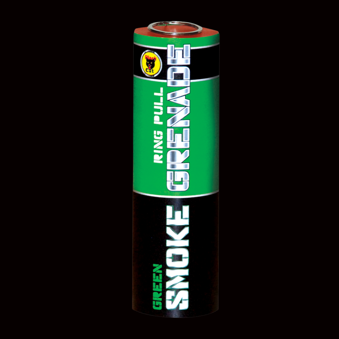 Green 90 Second Smoke Grenade by Black Cat Fireworks - MK Fireworks King