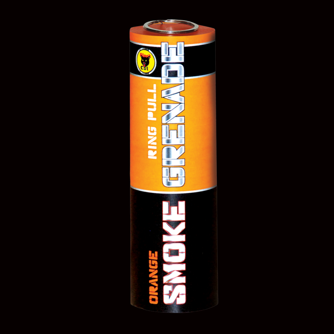 Orange 90 Second Smoke Grenade by Black Cat Fireworks - MK Fireworks King
