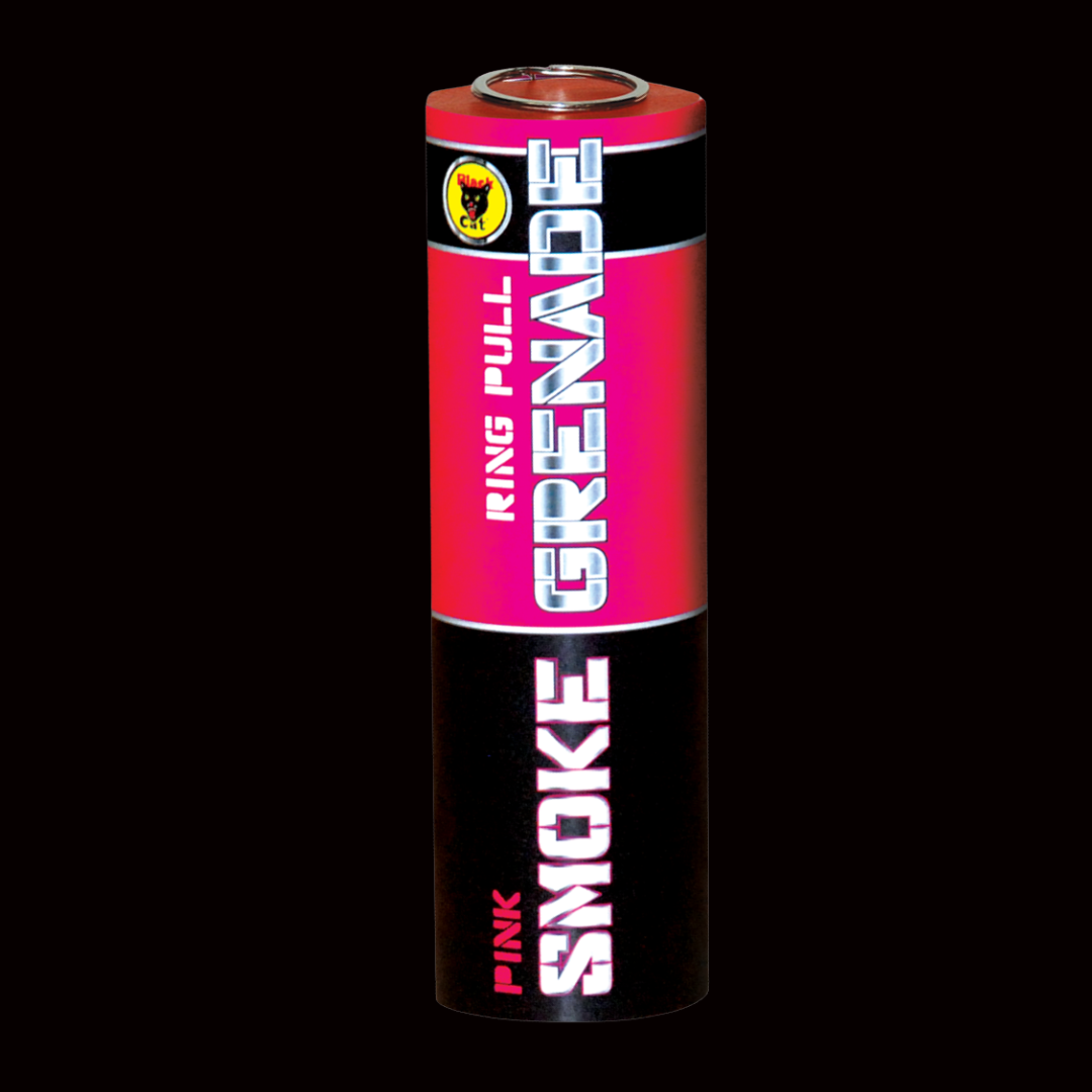 Pink 90 Second Smoke Grenade by Black Cat Fireworks - MK Fireworks King